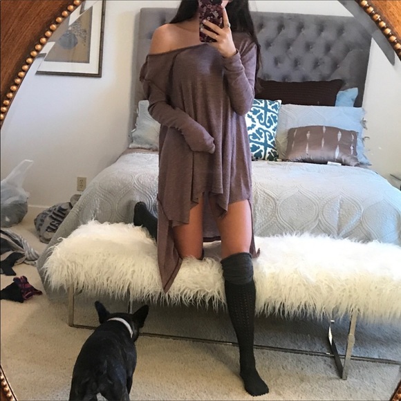 NWT Free People maroon oversized thermal - Picture 6 of 8